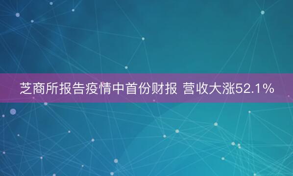芝商所报告疫情中首份财报 营收大涨52.1%