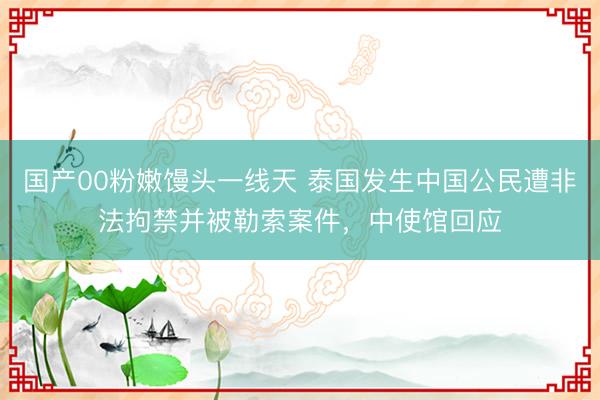 国产00粉嫩馒头一线天 泰国发生中国公民遭非法拘禁并被勒索案件，中使馆回应