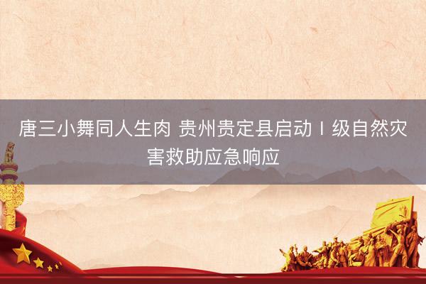 唐三小舞同人生肉 贵州贵定县启动Ⅰ级自然灾害救助应急响应