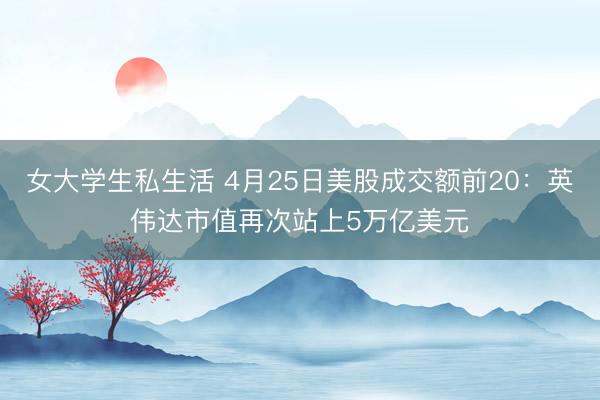 女大学生私生活 4月25日美股成交额前20：英伟达市值再次站上5万亿美元