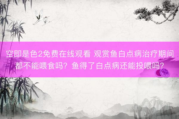 空即是色2免费在线观看 观赏鱼白点病治疗期间都不能喂食吗？鱼得了白点病还能投喂吗？