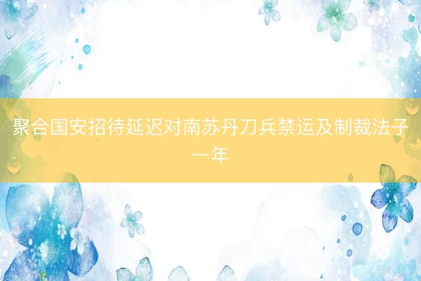 聚合国安招待延迟对南苏丹刀兵禁运及制裁法子一年