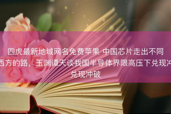 四虎最新地域网名免费苹果 中国芯片走出不同于西方的路，玉渊谭天谈我国半导体界限高压下兑现冲破