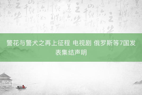 警花与警犬之再上征程 电视剧 俄罗斯等7国发表集结声明