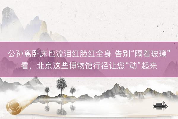 公孙离卧床也流泪红脸红全身 告别“隔着玻璃”看,北京这些博物馆行径让您“动”起来