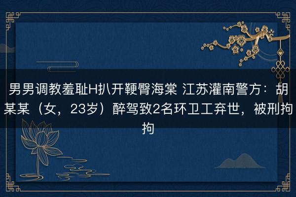 男男调教羞耻H扒开鞕臀海棠 江苏灌南警方：胡某某（女，23岁）醉驾致2名环卫工弃世，<a href=