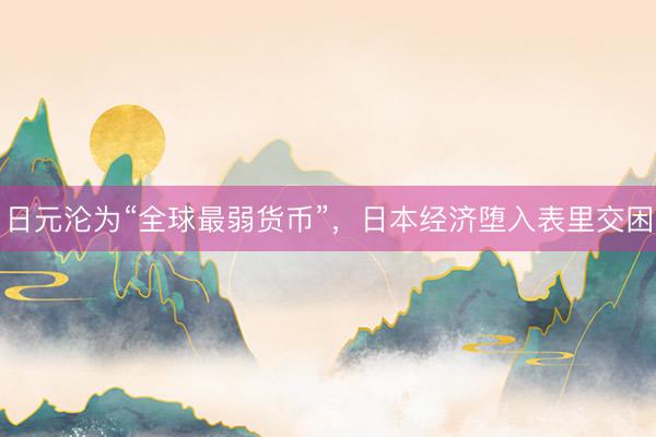 日元沦为“全球最弱货币”，日本经济堕入表里交困